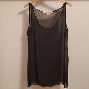 Diane von Furstenberg black sheer top tunic. Women size M